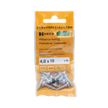 Plåtskruv RXS Kullrig 4,8 x 19 mm 10-pack Heco